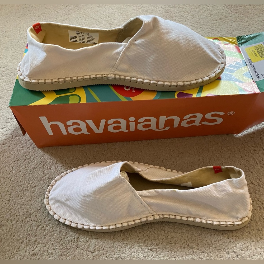 NEW Havaianas Women’s Espadrilles White Size 11